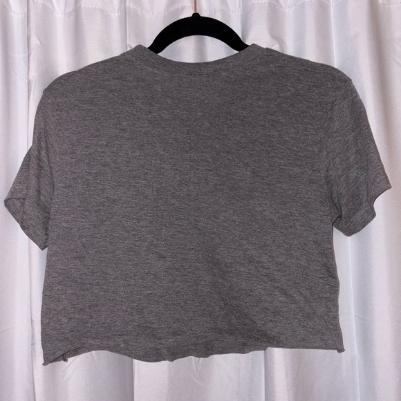Cropped Taylor Swift Concert Graphic Tee Grey T-Shirt Reputation Women's S - Picture 2 of 3